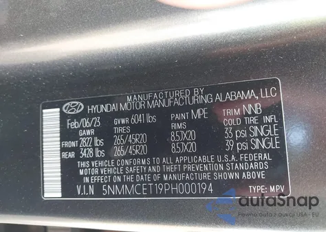 2023 Genesis Electrified Gv70 Advanced Awd from USA, damaged, VIN 5NMMCET19PH000194